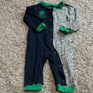 Kids One Piece - Navy and Gray Graphic Romper